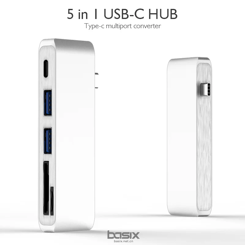 Basix USB C концентратора 5In1 3 1 PD зарядки Порты и разъёмы высокое Скорость 0