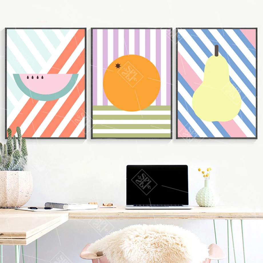Abstract Funny Fruit Canvas Pictures Rude Cartoon Adults Large Poster
