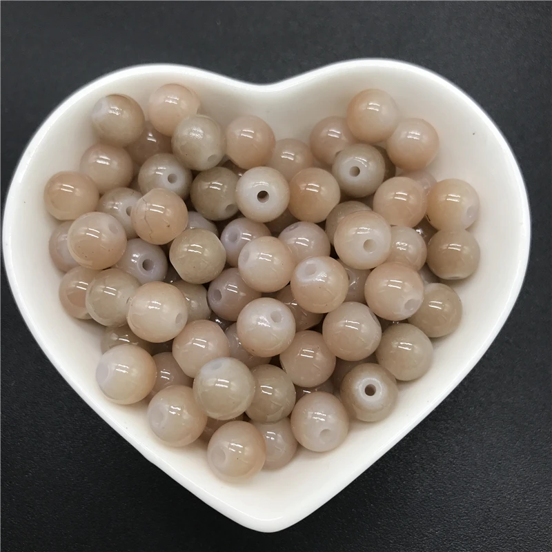Glass Beads 4/6/8/10mm Round Loose Glass Beads For Jewelry Making Necklace DIY Bracelet
