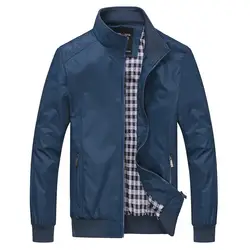 Новинка 2017 года осень модная повседневная мужская куртка-пилот Большие размеры M-6XL хлопковая верхняя одежда синие мужские Куртки и