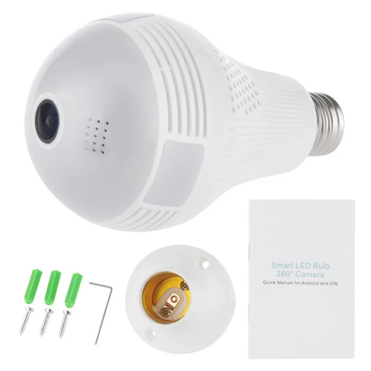 

Smart LED Lights Night Vision Bulb Home Security Camera 360 VR HD IP Camera