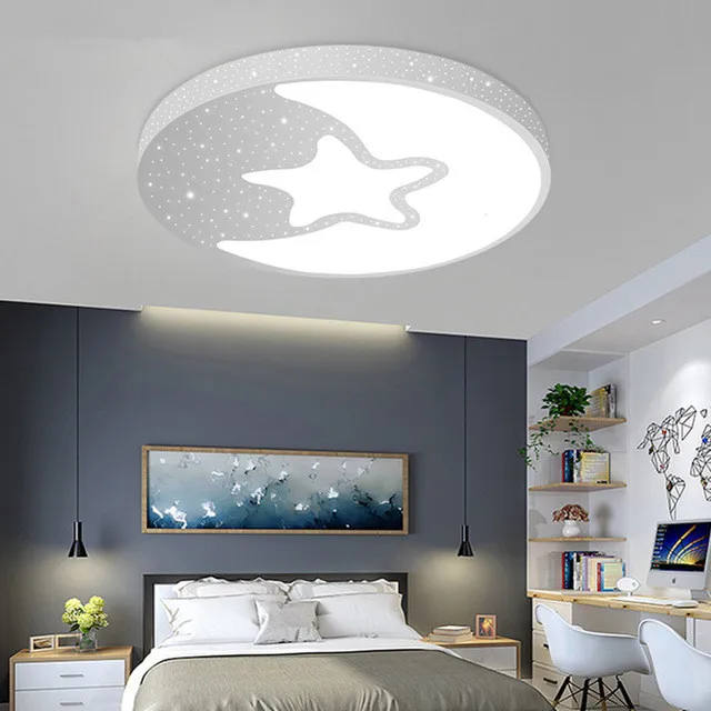 Led Ceiling Light Modern Lamp Panel Star Lighting Fixture Children