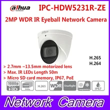 Dahua IPC-HDW5231R-ZE 2MP IP Camera WDR IR Eyeball 2.7mm-12mm motorized lens Starlight Dome Network Camera