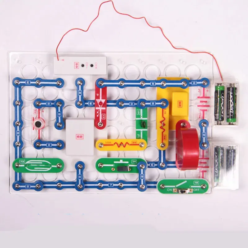 Ручной Электрогенератор электронные строительные блоки собранные кирпичи игрушки оснастки цепи Детские DIY научная игрушка креативный подарок