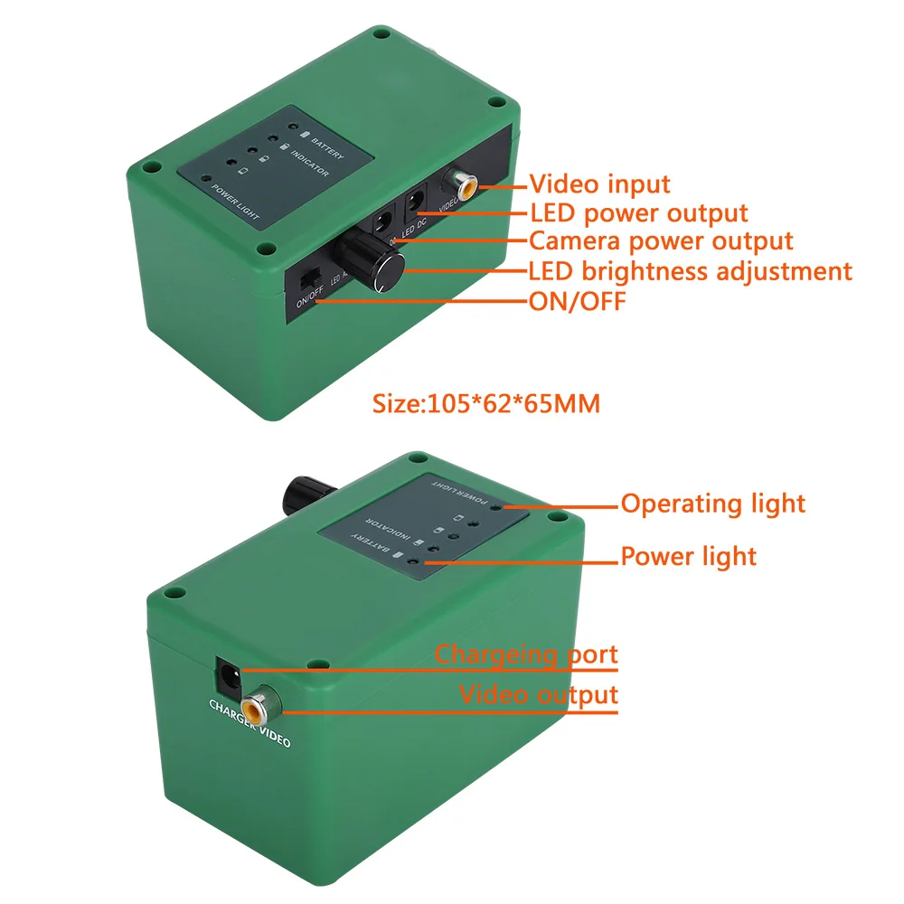 Море колеса 7 "дюйма DVR Регистраторы 1000tvl Подводная охота Видео Камера комплект 6 Вт светодио дный инфракрасная лампа огни Видео