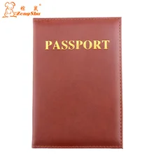 ZS 4 Color Leather ID passport Holders Documents Bag Casual Travel Passport Cover passports case