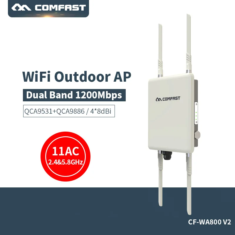 

Comfast Outdoor Wifi Repeater 2.4G+ 5GHz Wireless WiFi AP Router with Power Amplifier 27dBm Wifi Router High Power Wifi Extender