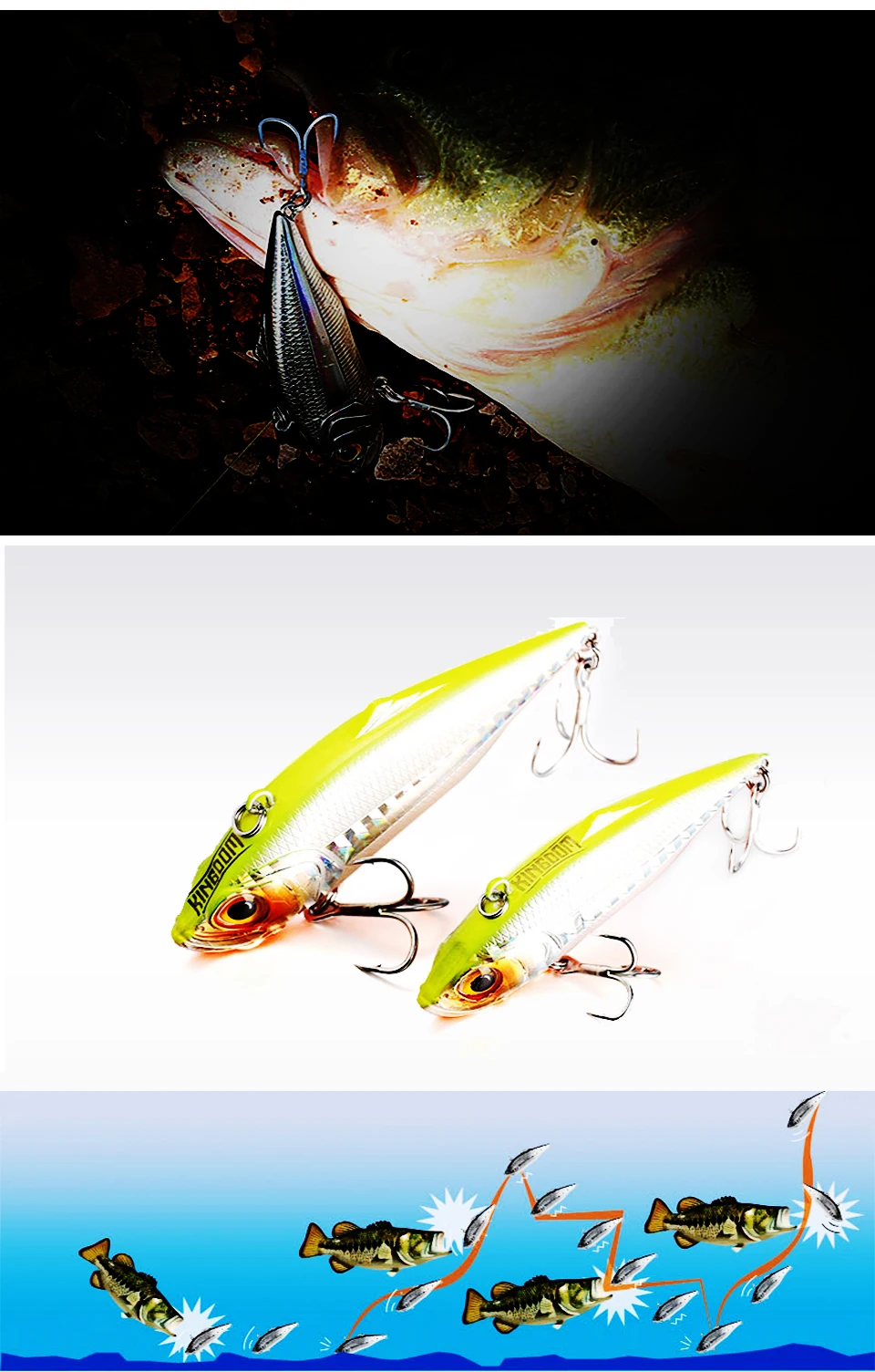 Kingdom fishing Приманка Тонущая VIB 75 мм 21,5 г/27,2 г, 60 мм 10,9 г/14,3 г жесткая приманка рыболовные снасти шесть цветов модель 5504