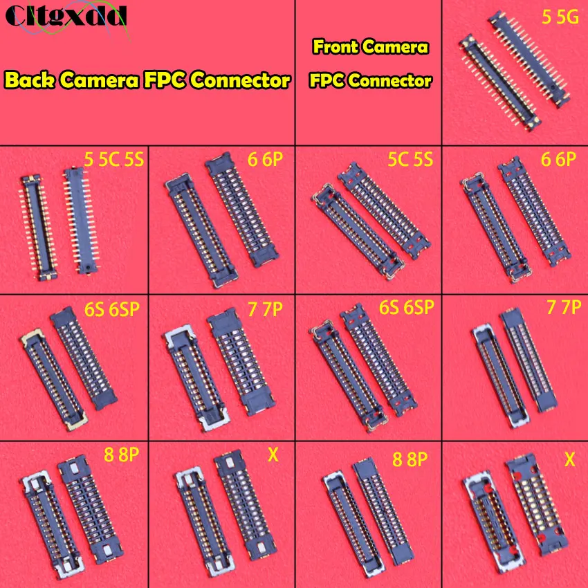 

Cltgxdd 1PCS Front / Back Rear Camera Flex Cable FPC Connector On Motherboard Mainboard For iPhone 5 5S 5C 6 6P 6S 6SP 7 8 Plus