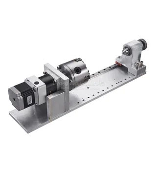 

Planetary 4th axis reducer rotating shaft kit with step motor tailstock for CNC dividing head engraving machine accessories