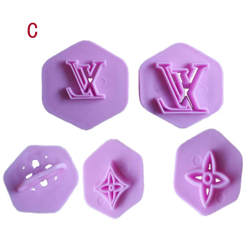 Multiple Types Famous Logo Shape Cookie Cutter Mould Set DIY Fondant Dessert Molds Bread Embosser Mould 3D Cake Decorating Tools4