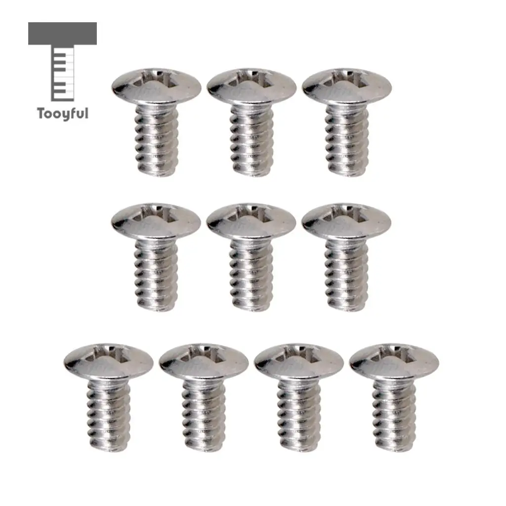 Tooyful 10PCS 5 Way 3 Way Guitar Switch Fixed Screws Nuts Guitar Replacement Black