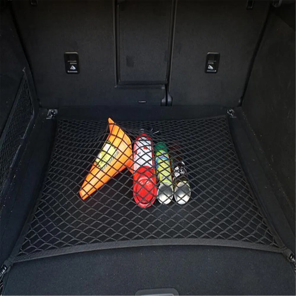 Nero Inntek 4 Ganci Auto Tronco Cargo Net Mesh Organizer Auto Rete per Bagagli Universal Car Accessories Net