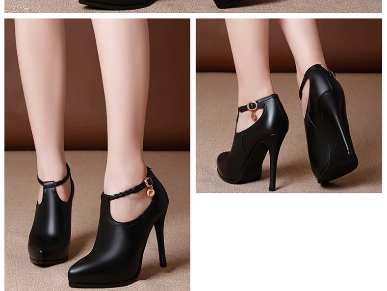 Universe/Женская обувь; туфли-лодочки из натуральной кожи; пикантные туфли на высоком каблуке с ремешком на щиколотке; C232