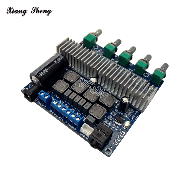  Xiang Sheng TPA3116D2 Subwoofer Amplifier Board 2.1 Channel High Power Bluetooth 4.2 Audio Amplifier Board DC12V-24V 2*50W+100W