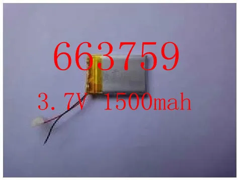 

Size 663759 3.7V 1500mah Lithium polymer Battery with Protection Board For MP4 PSP GPS Digital Product Free Shipping
