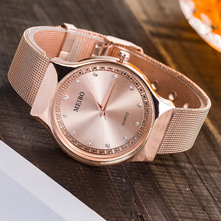 

Fashion Rhinestone Women Watches Ladies Dress Crystal Stainless Steel Mesh Quartz Wristwatches Bracelet Clock Montre Femme 2019