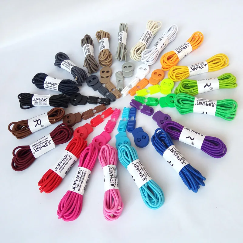 New 1 Pair Fast Wear Lazy Adult Child Shoes Laces Locking Elastic Shoestrings Running Jogging Triathlon Running Fitness Shoelace