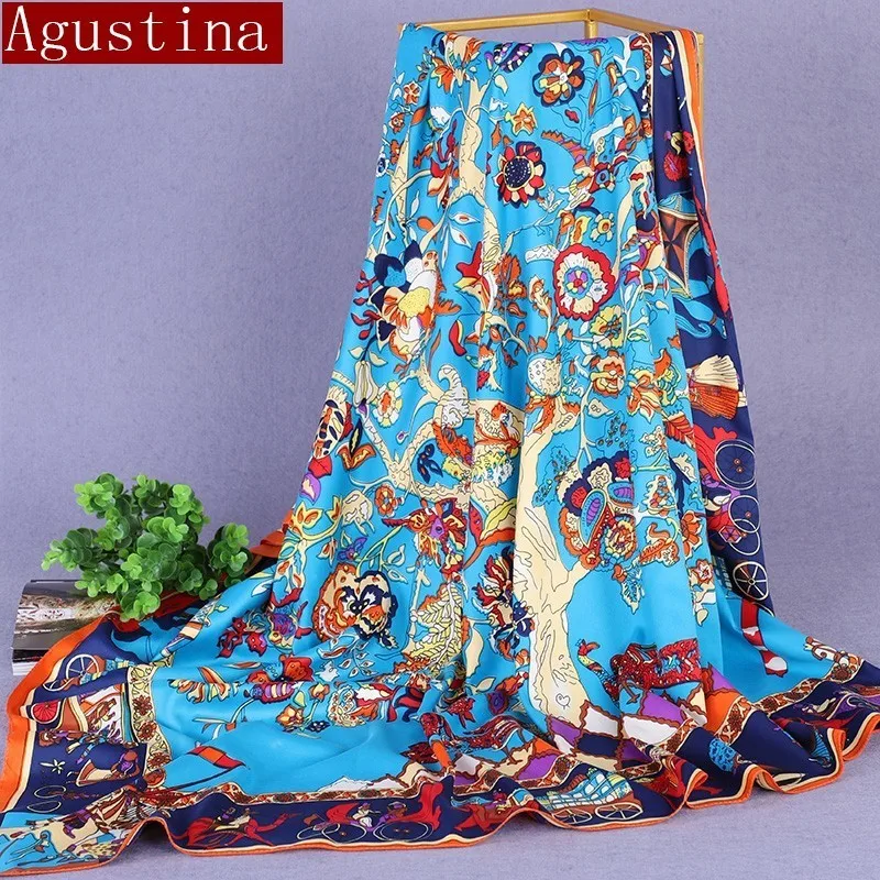 Зимний шарф шарфы шаль женские дизайнерские бренды люксовые осенний шарф хиджаб этнический животный принт квадратный шаль wape шали оверсайз