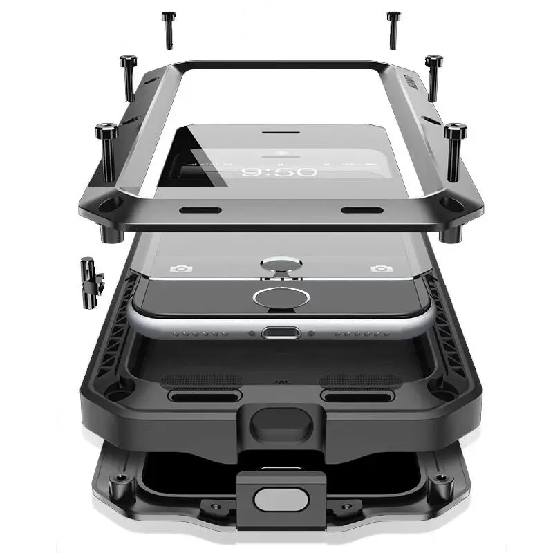 imágenes para I7/7 Plus de Lujo Doom Armor Choque Vida a prueba de Golpes Dropproof Metal De Aluminio + Funda de silicona Protectora para El Iphone 7 6 S 6 S Plus imágenes para I7/7 Plus de Lujo Doom Armor Choque Vida a prueba de Golpes Dropproof Metal De Aluminio + Funda de silicona Protectora para El Iphone 7 6 S 6 S Plus