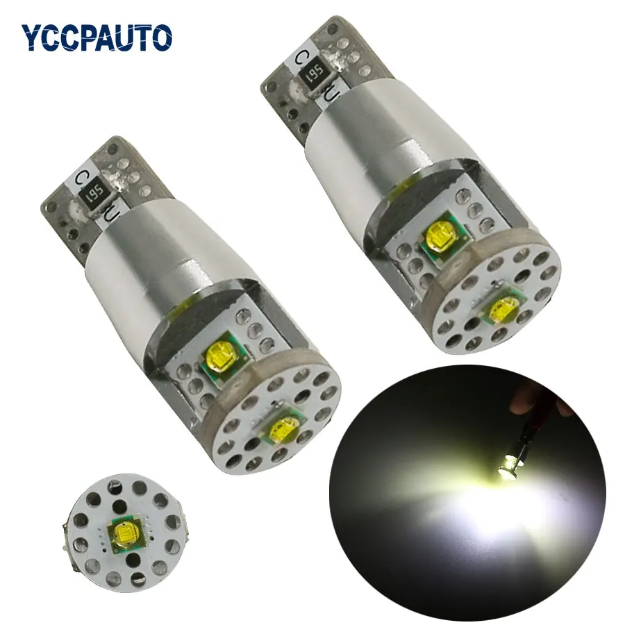 Светодиодный чип T10 W5W Cree белая фотовспышка без ошибок светодиодный шенная