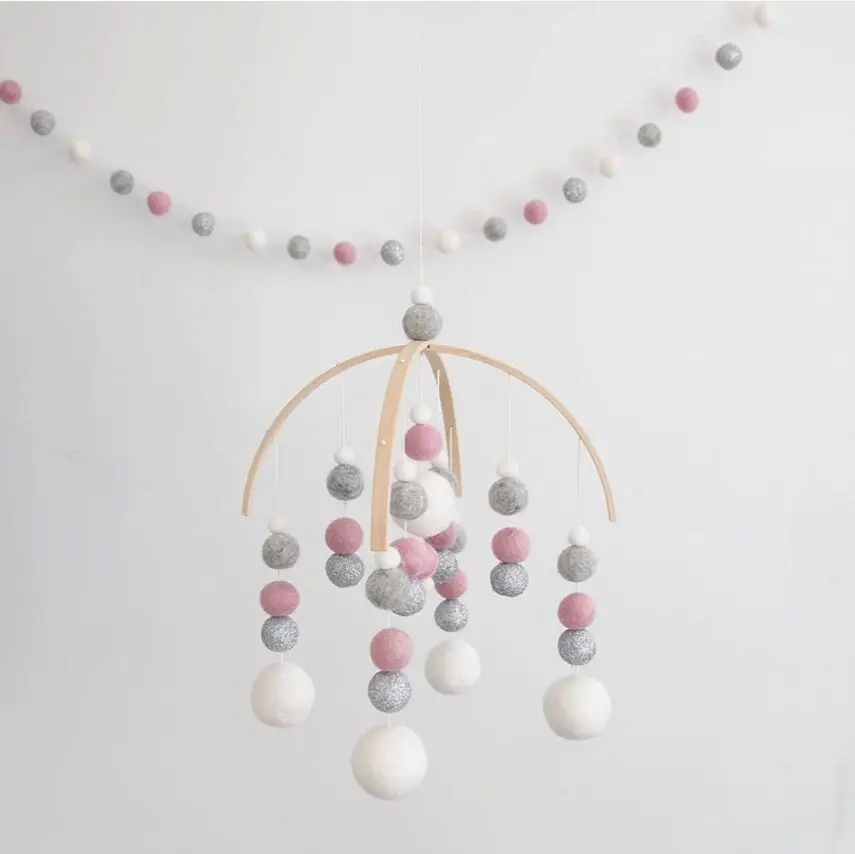 

Baby toys Baby Rattles crib Mobile Wooden Beads Wind Chimes Bell Kids Toys Room Bed Hanging Decor Tent Decor Photography Props