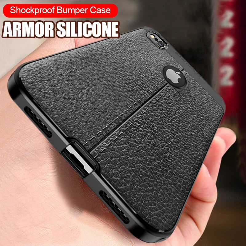 

Luxury Ultra Thin Shockproof Case On The For IPhone XR XS Max X 8 7 6 6s Soft Silicone Case Cover For IPhone 8 7 6 6s Plus Case