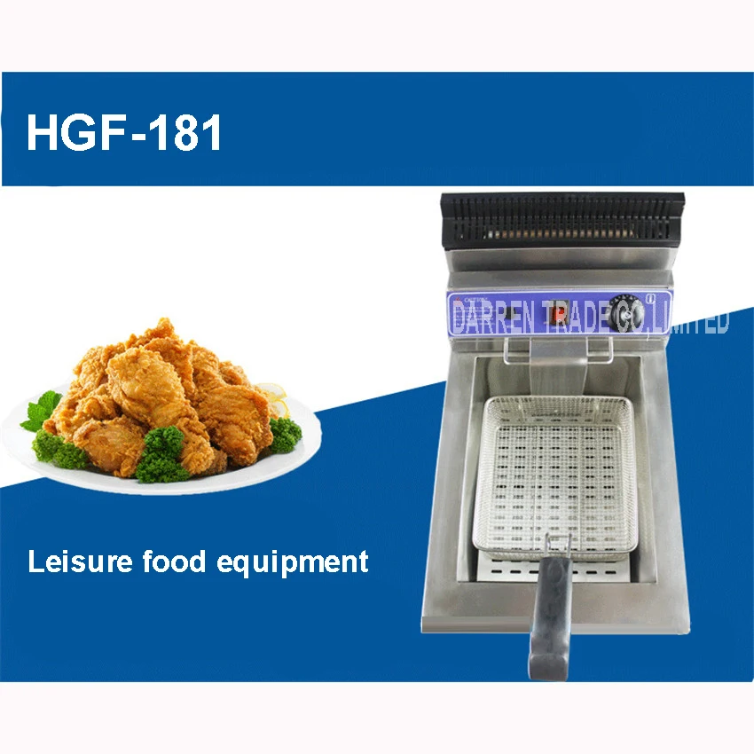 

GF181 counter top machine LPG or natural gas potatoes chicken oil fryers Commercial gas Fryer 18L stainless steel Material