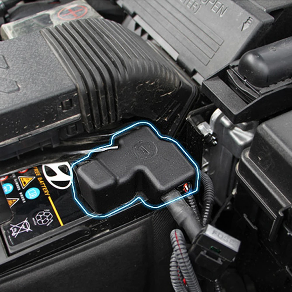 Car Battery Negative " " Protection Waterproof Cover Frame Clip Case