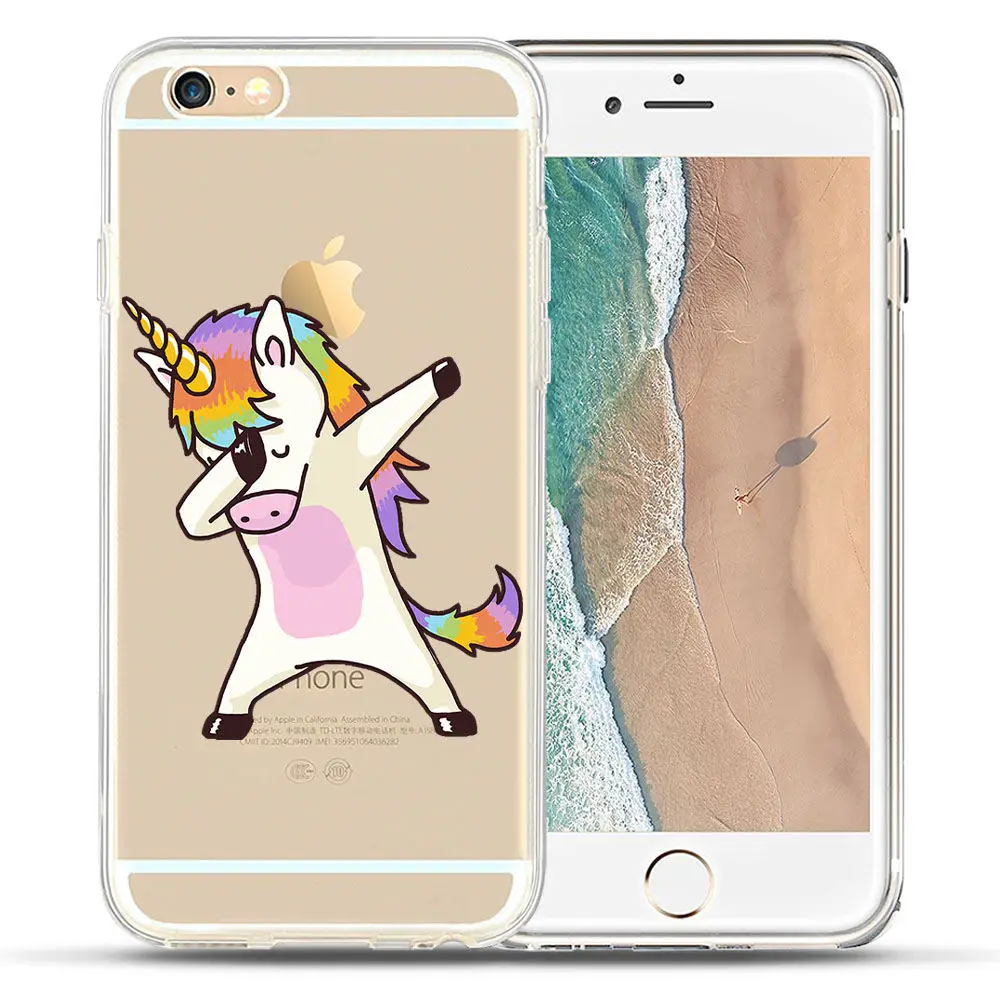 Cartoon Case For iPhone X 8 7 6 6S Plus 5 5S SE Case Silicone Cute Animal For fundas iPhone 6 6S 7 8 Plus Unicorn Cat Dog Covers