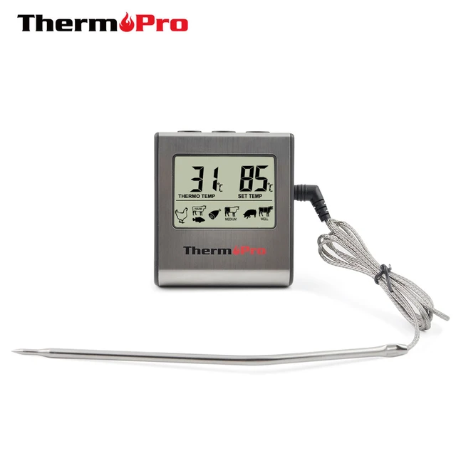 ThermoPro TP-16 Termometro Digitale Per Forno Fumatore Della Caramella Liquido d ThermoPro TP-16 Termometro Digitale Per Forno Fumatore Della Caramella Liquido d