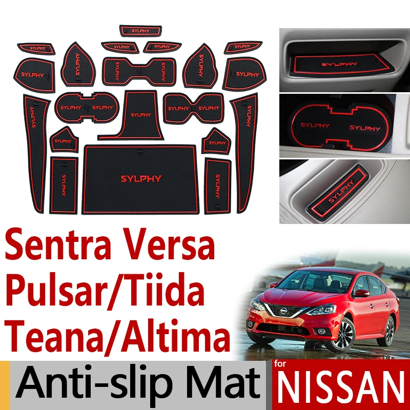 Противоскользящий резиновый подстаканник для Nissan Sentra B17 Versa Sedan N17 Tiida Pulsar C13 Teana Altima
