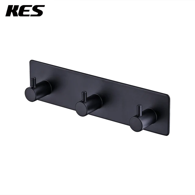 Kes Self Adhesive Stainless Steel 3 Hook Rack Bath Towel Sticky Kes Self Adhesive Stainless Steel 3 Hook Rack Bath Towel Sticky Bathroom Kitchen