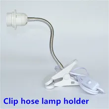 E27 настольная лампа Клип держатель E27 шланг настольная лампа Клип держатель с включения/выключения 1,8 м кабель Универсальный патрон для осветительных приборов