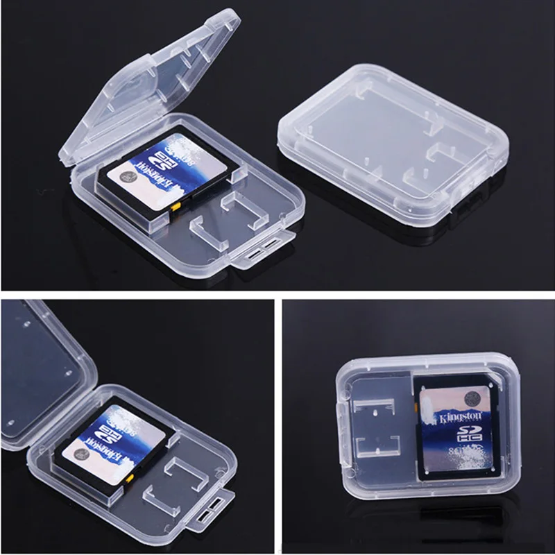 

SD / TF Memory Card Storage Protection Box Camera Card Small White Box High-grade Plastic Transparent Card Cases