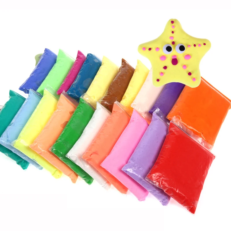 24 Colors 100G/Bag Soft Polymer Modelling Clay Slime DIY Nontoxic Malleable Educational Polymer Clay Air Dry Toys Children Gifts