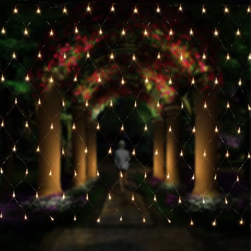 

2X Free shipping 220V 3*2 Meter 200L Led net lights,string light Chrismas decoration with plug connector,with 8 model control