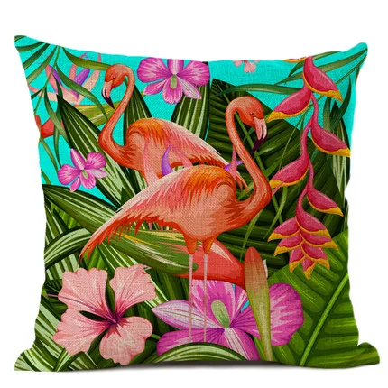 Африканский попугай Фламинго завод подушка набор художественное украшение для дома диван подушка кафе Талия Подушка, подушка с разноцветными узорами - Цвет: 8