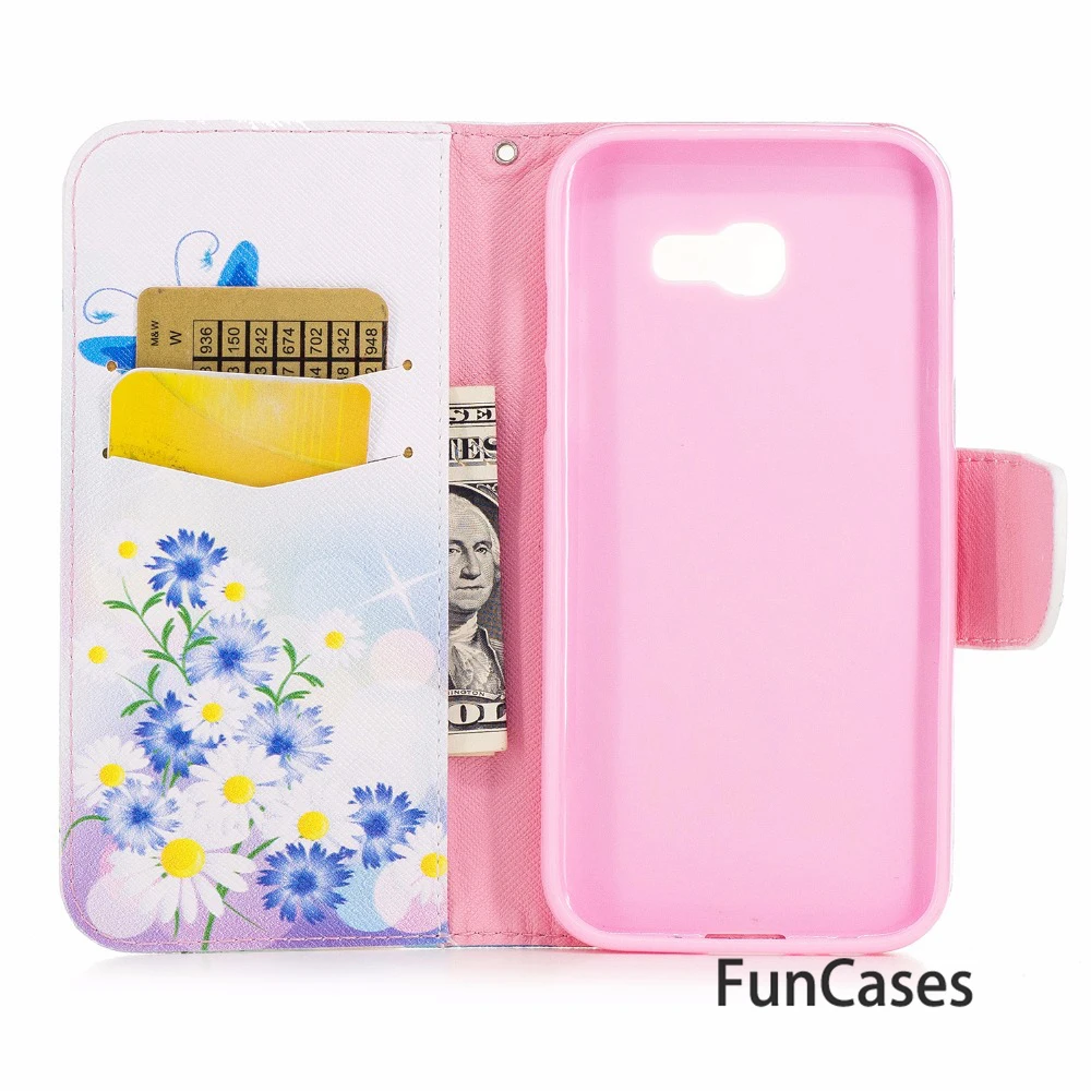 Флип кейс для fundas samsung A5 2017 чехол A520 A520F 5 2 дюймов Чехлы Galaxy + держатель карт