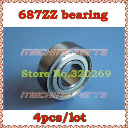 Радиальная фотовспышка 687ZZ 7*14*5 7x14x5 мм 4 шт. шарикоподшипник 687Z|bearing shaft|bearing bearingbearing