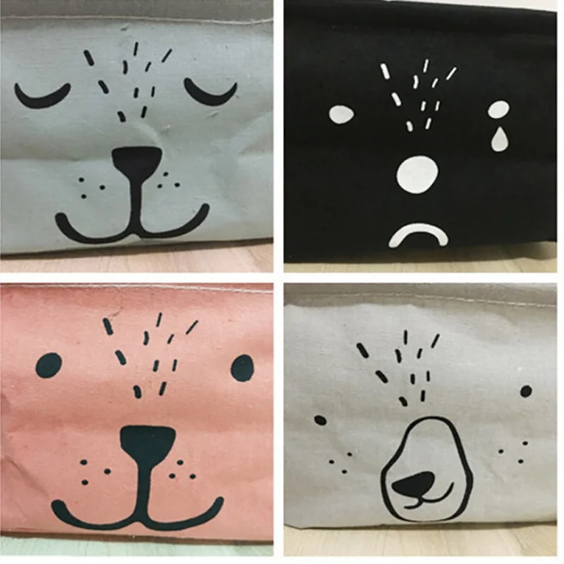 Милые корзины для хранения одежды с изображением собаки/медведя из мультфильма, складные сумки для хранения грязной одежды для дома, сумки для хранения детских игрушек, сумка для хранения белья