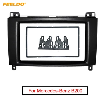 

FEELDO 2Din Car Stereo Radio Fascia Frame for Mercedes-Benz B200/A-Class (W169)/B-Class (W245) Audio Frame Refitting Kit
