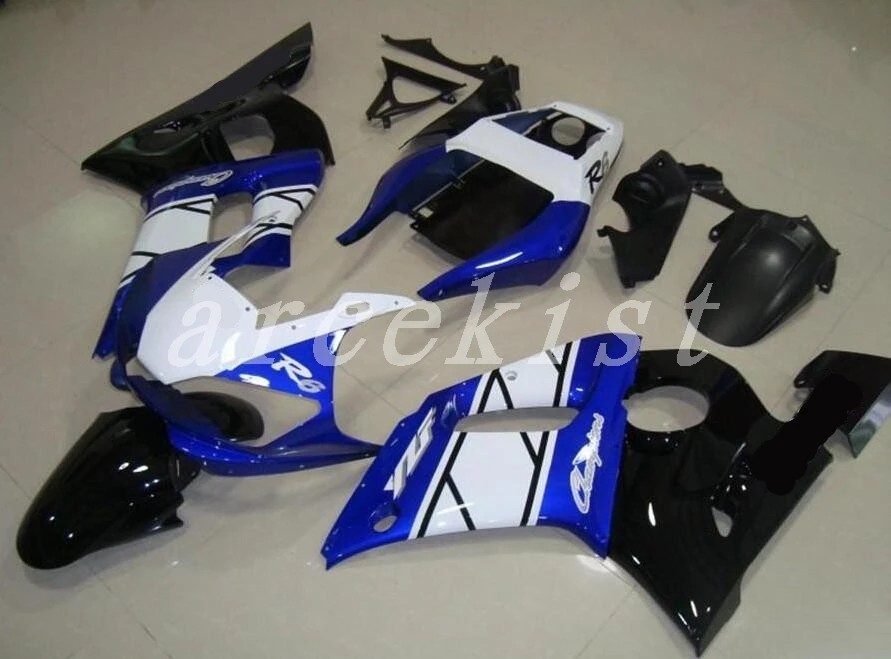 

3Gifts New Fairings Kit Fit For Yamaha YZF 600 R6 98 99 00 01 02 YZF-R6 1998-2002 ABS Motorcycle Fairing black white blue custom