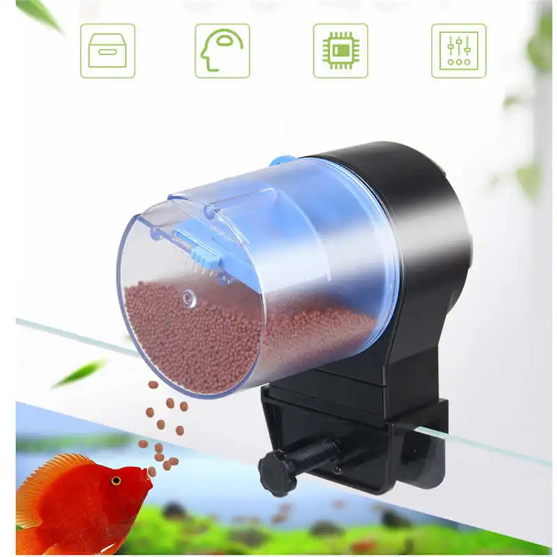 Hoopet Aquarium Turtle Pool Automatic Fish Feeder Dry Batteries
