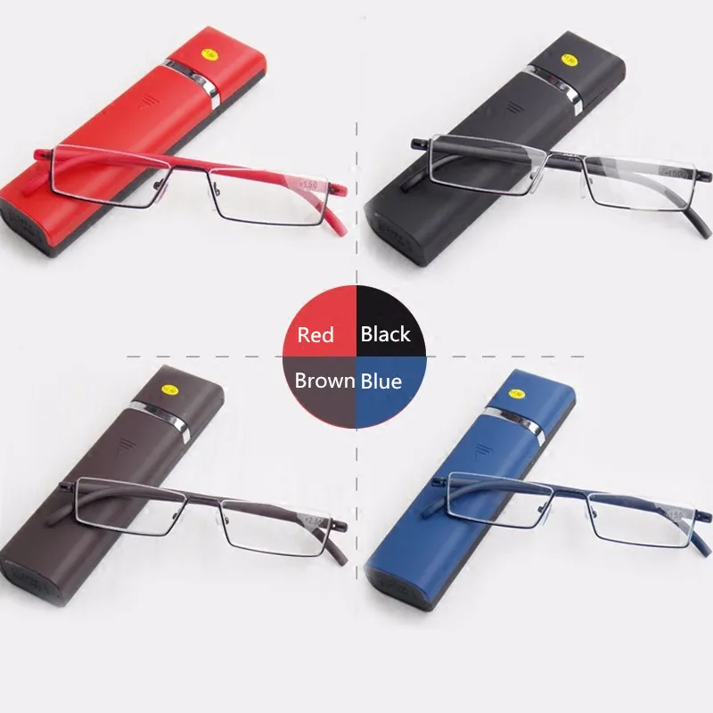 Ультра легкий складной очки Мужчины TR90 половины очки для чтения Для женщин Мини дальнозоркостью очки gafas-де-lectura lesebrille