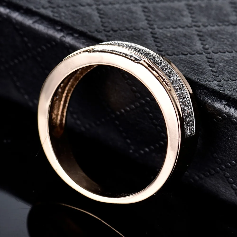 XIAGAO, простой дизайн, модные кольца на палец для женщин, золотой цвет, принцесса, кубический циркон, Вечные свадебные кольца Anel XGR260