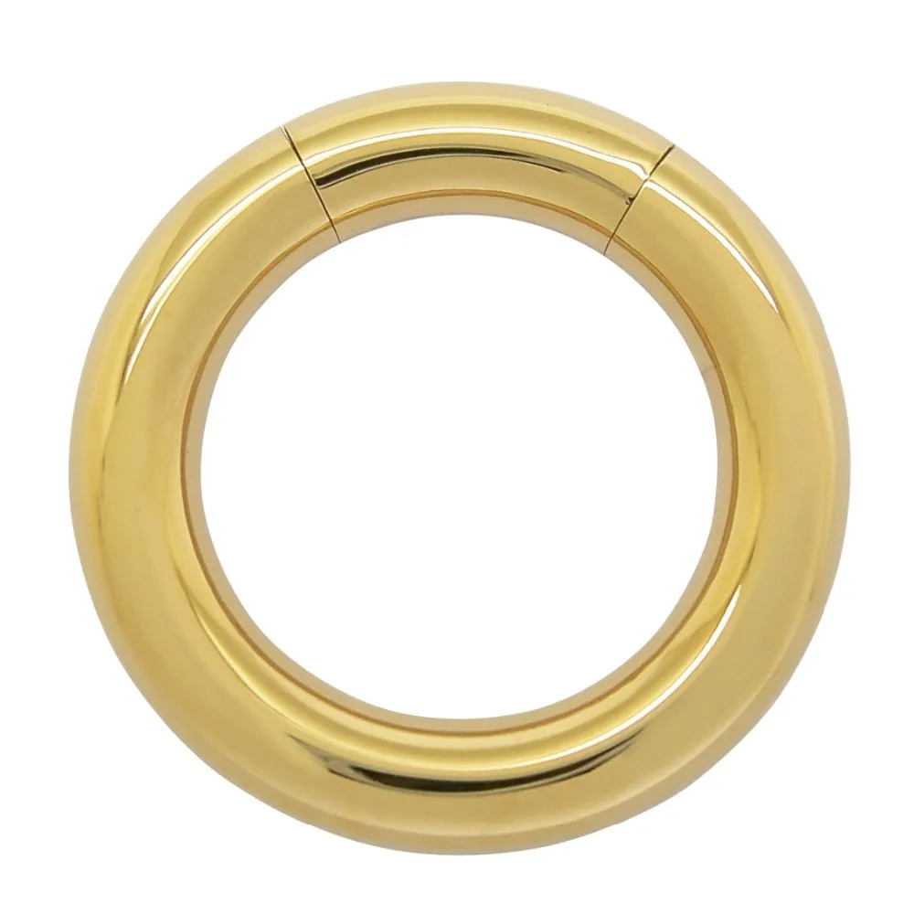 6mm x 22mm PVD Gold color Surgical Steel Segment Ring Body Piercing