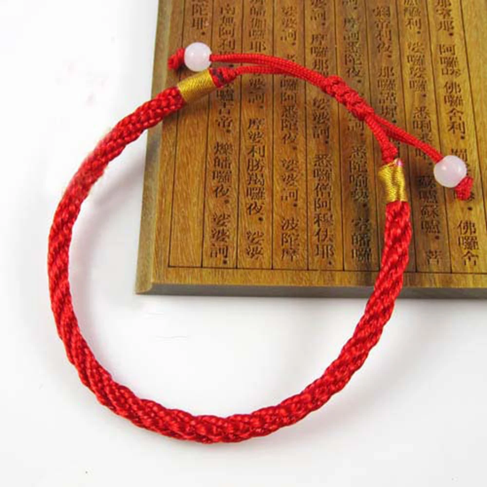 

Hot Sale 2019 Fashion Red Thread Beads Bracelet Lucky Red Black Handmade Rope Bracelet for Women Men Jewelry Lover Couple