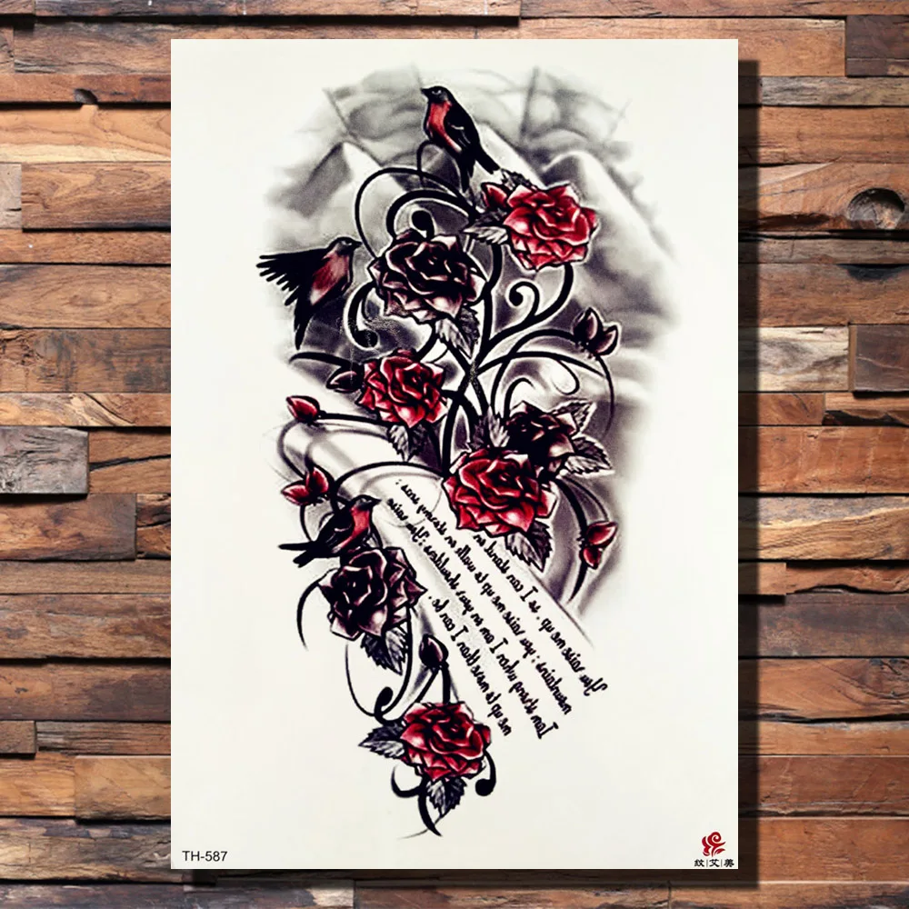 FANRUI Morning Glory Totem Ловец снов временное тату Sticker перо Звезда черная рисунок