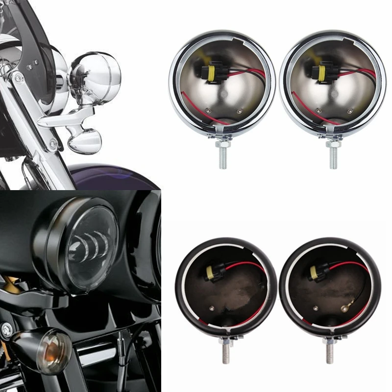 Мотоциклетная хромированная лампа с корпусом для Harley Street Glide 4 1/2 &quotсветодиодный